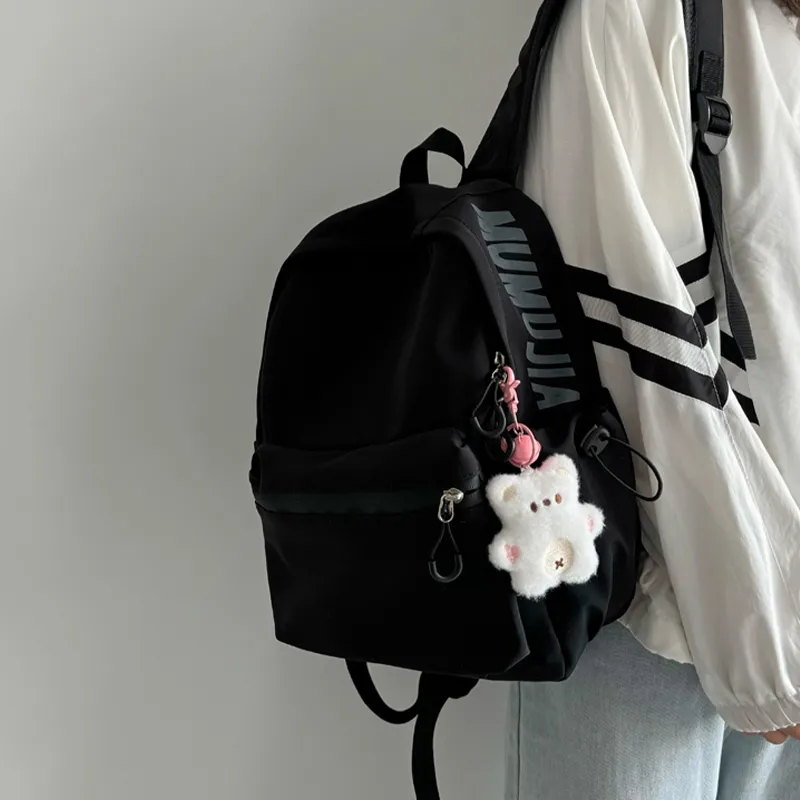 LEXI Nylon Fabric Backpack Regular Unisex Multicolor-7