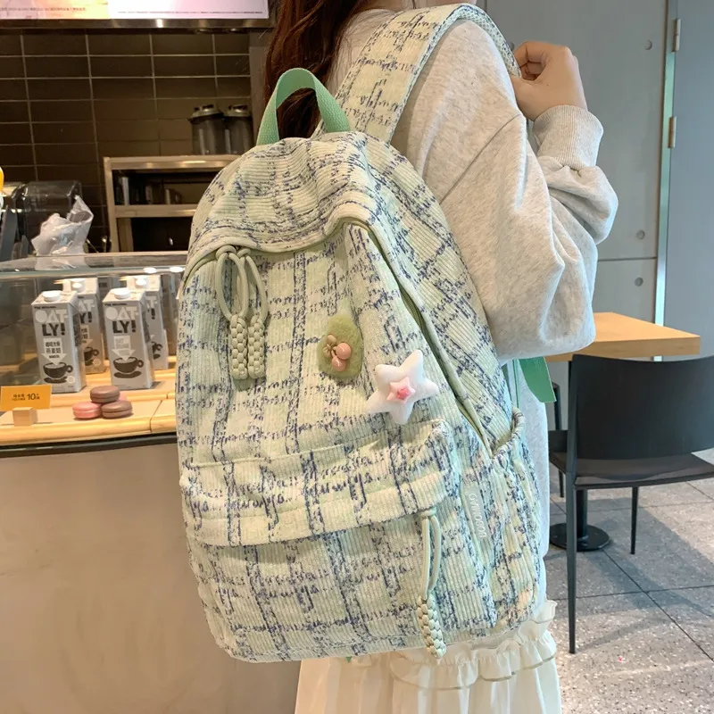 LEXI Corduroy Backpack Unisex Multicolor-4