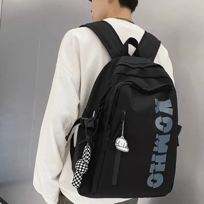 LEXI Nylon Backpack Unisex Black/White/Gray/Blue/Green-2