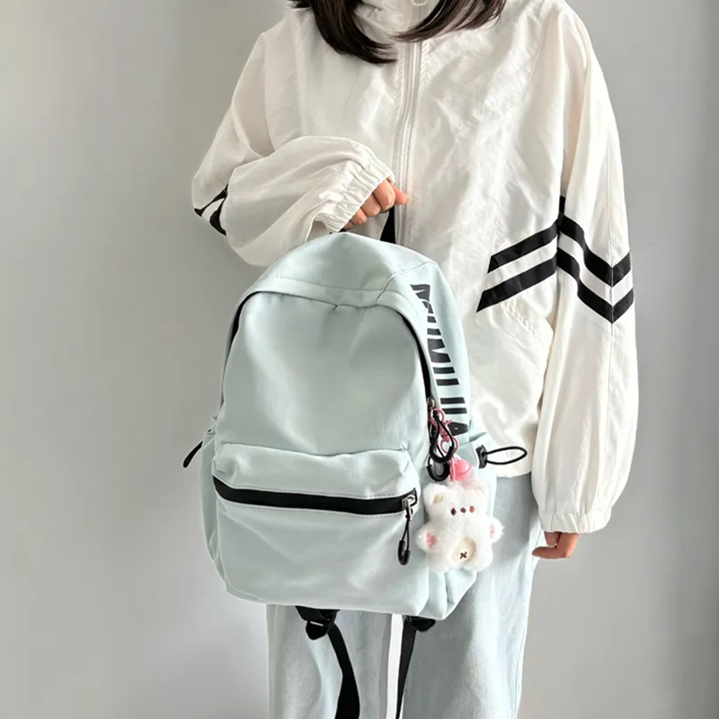 LEXI Nylon Fabric Backpack Regular Unisex Multicolor-12