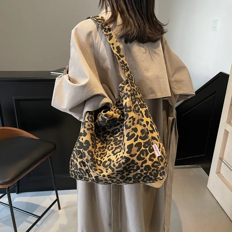 LEXI Fabric Shoulder Bag Women's Leopard Print/Black-1