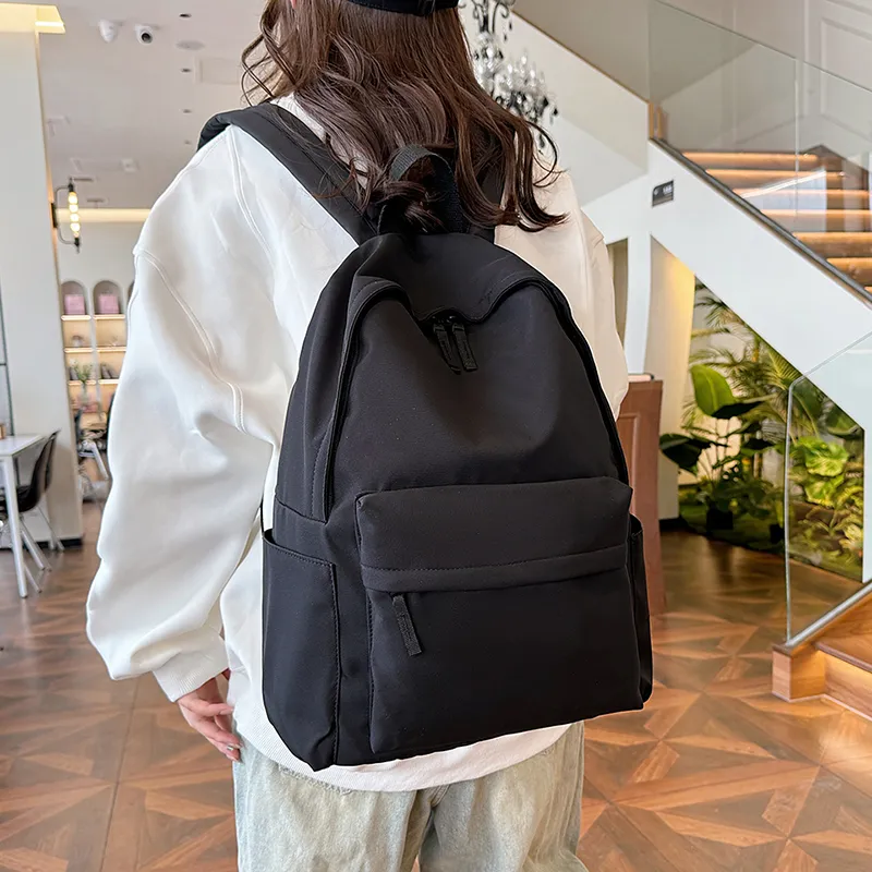 LEXI Oxford Backpack Unisex Black/White-2