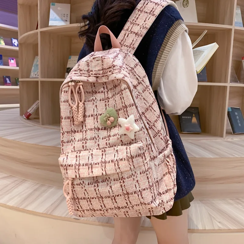 LEXI Corduroy Backpack Unisex Multicolor-1