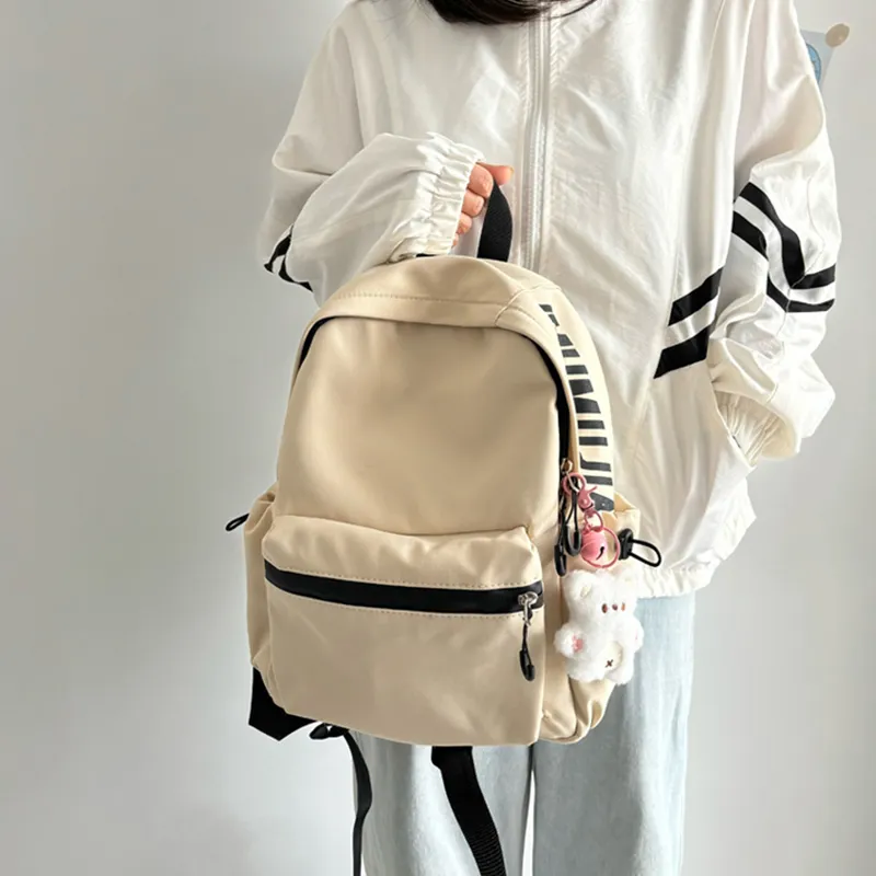 LEXI Nylon Fabric Backpack Regular Unisex Multicolor-3