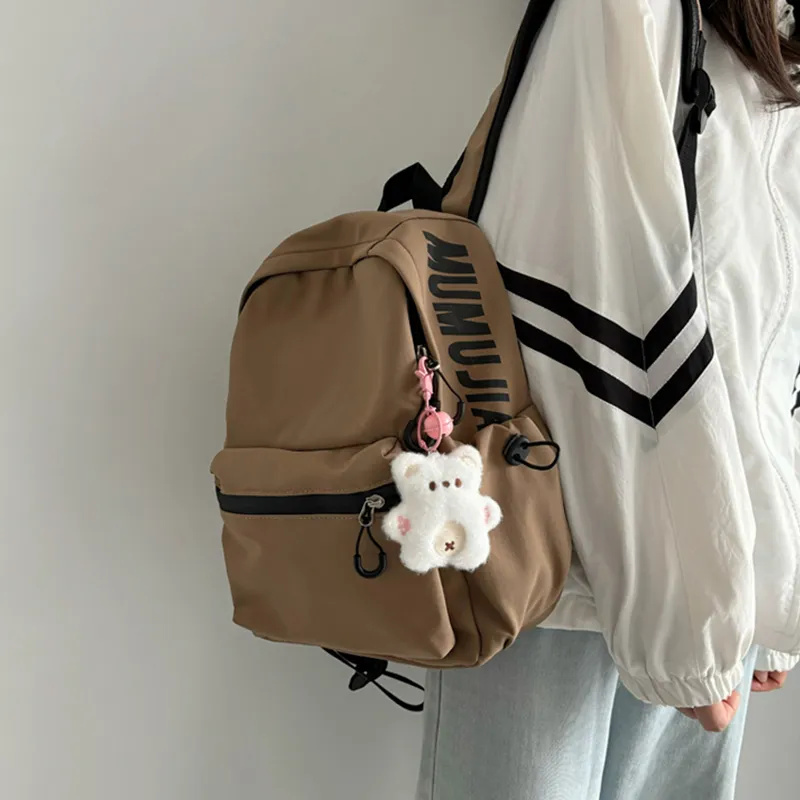 LEXI Nylon Fabric Backpack Regular Unisex Multicolor-21