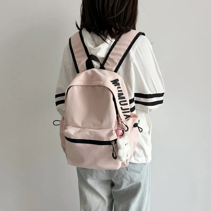 LEXI Nylon Fabric Backpack Regular Unisex Multicolor-15