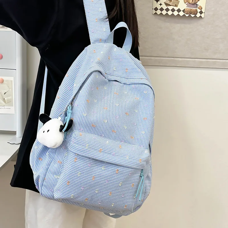 LEXI Nylon Backpack Regular Women's Yellow/Blue-5