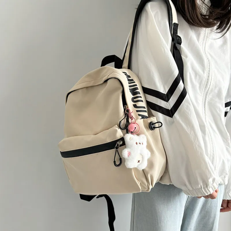 LEXI Nylon Fabric Backpack Regular Unisex Multicolor-2