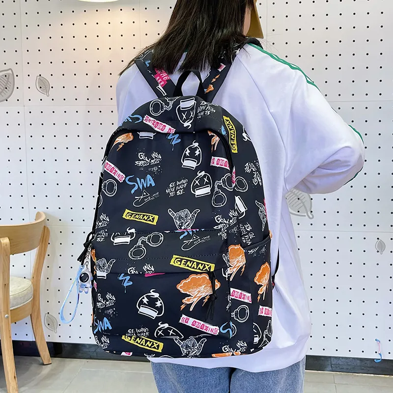 LEXI Nylon Backpack Unisex Multicolor-5
