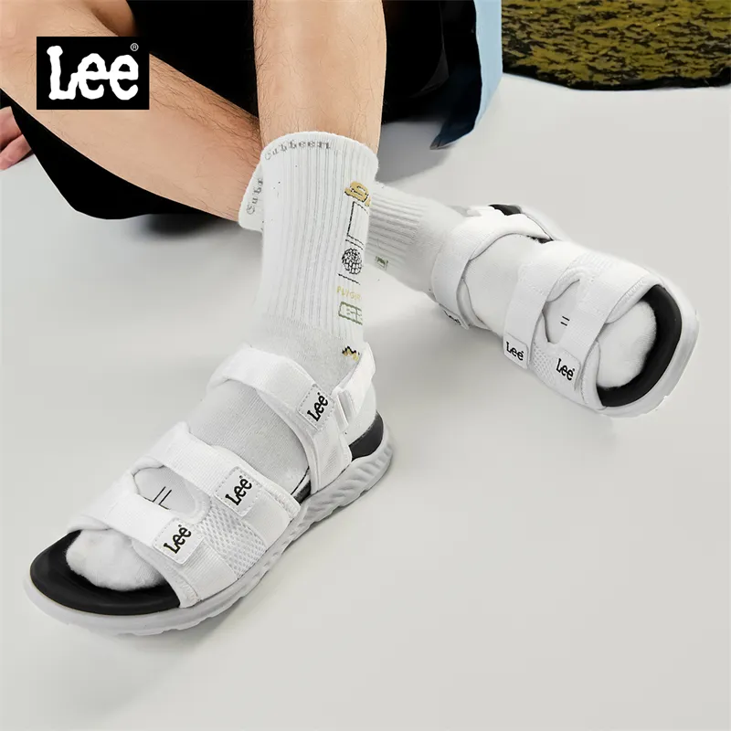 Lee Beach Sandals Men Beige, Black, White-16