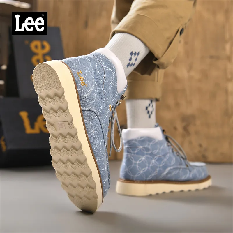 Lee Outdoor Boots Men Gray Blue-5