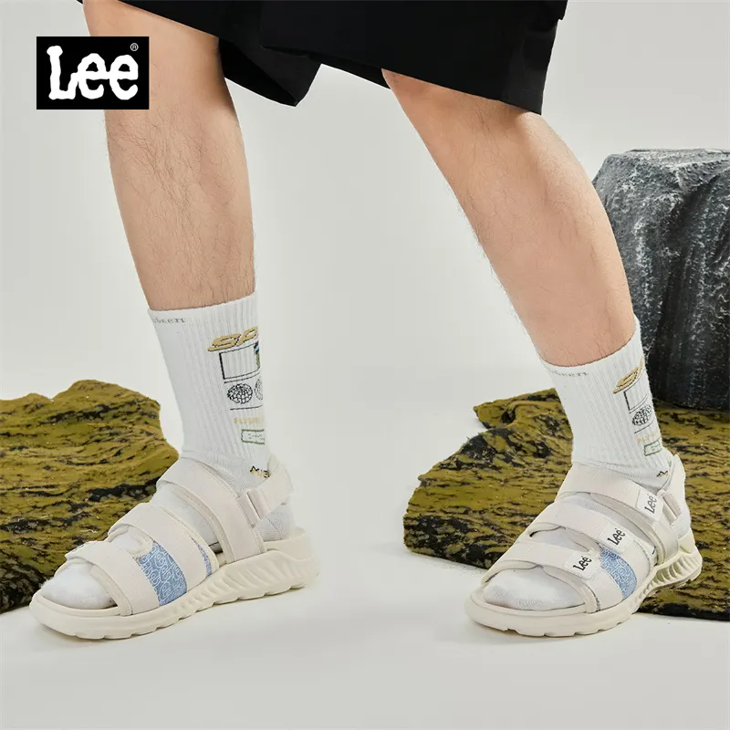 Lee Beach Sandals Men Beige, Black, White-23