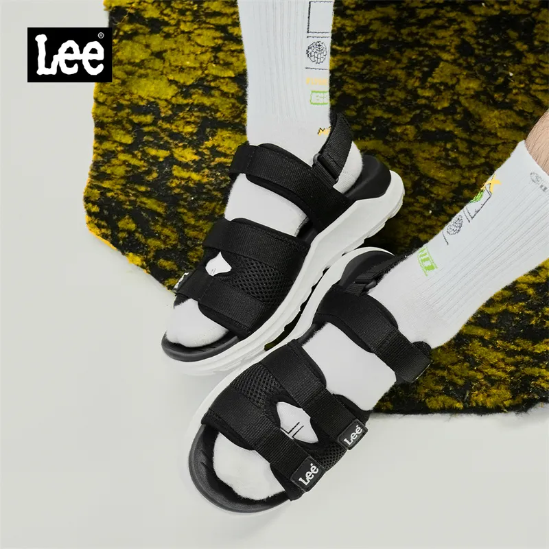 Lee Beach Sandals Men Beige, Black, White-8