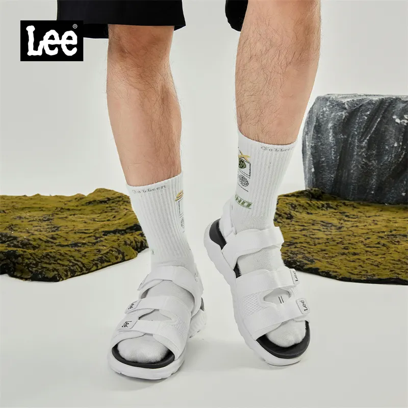Lee Beach Sandals Men Beige, Black, White-14