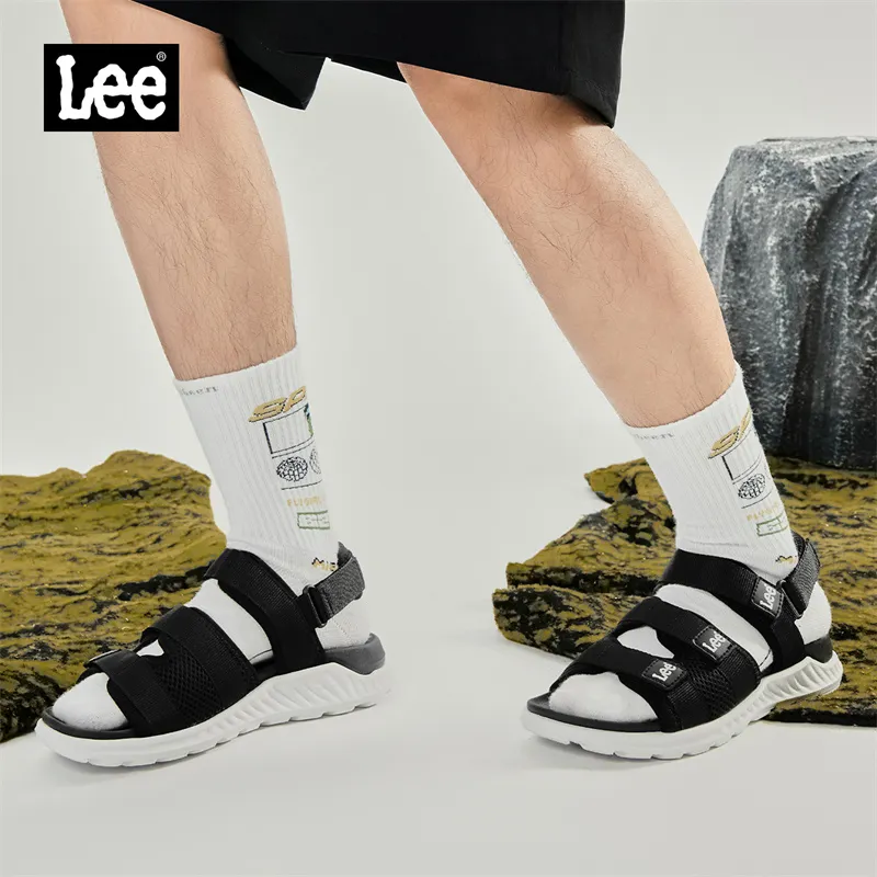 Lee Beach Sandals Men Beige, Black, White-5