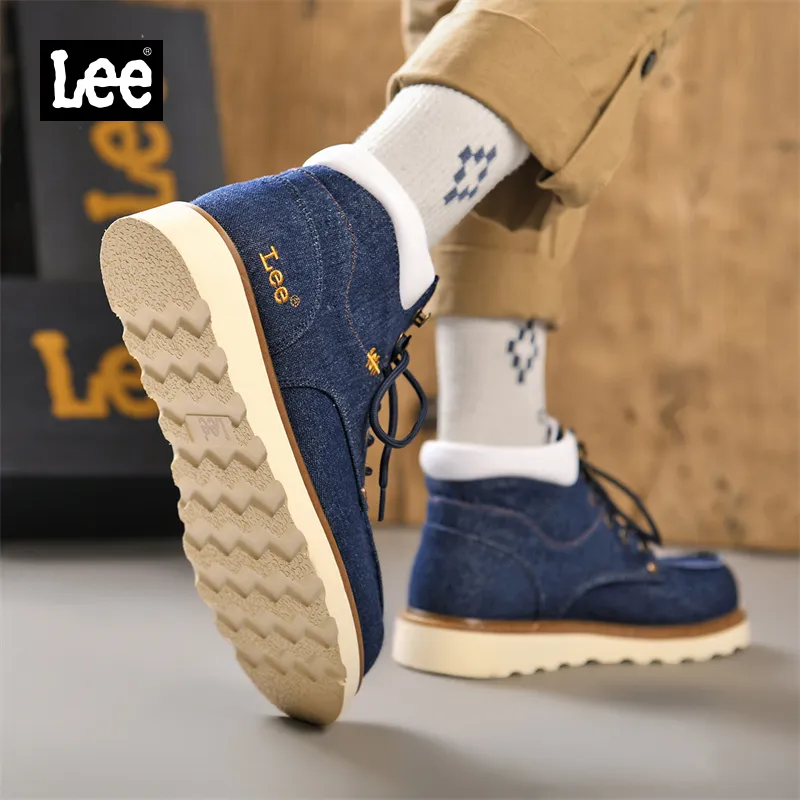 Lee Outdoor Boots Men Gray Blue-6