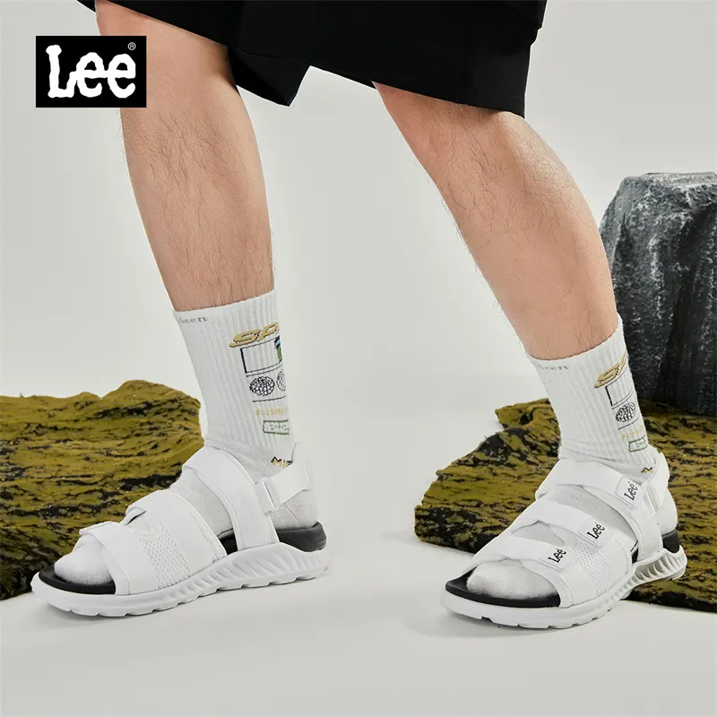 Lee Beach Sandals Men Beige, Black, White-15