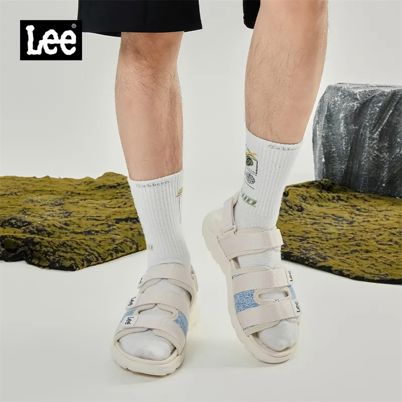 Lee Beach Sandals Men Beige, Black, White-25