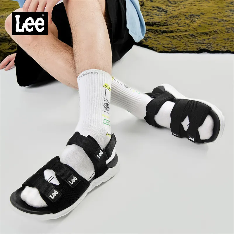 Lee Beach Sandals Men Beige, Black, White-7