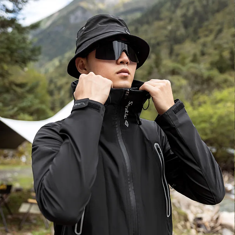 SANTIC Jackets Coats Gamo Gamo Men's Black-1