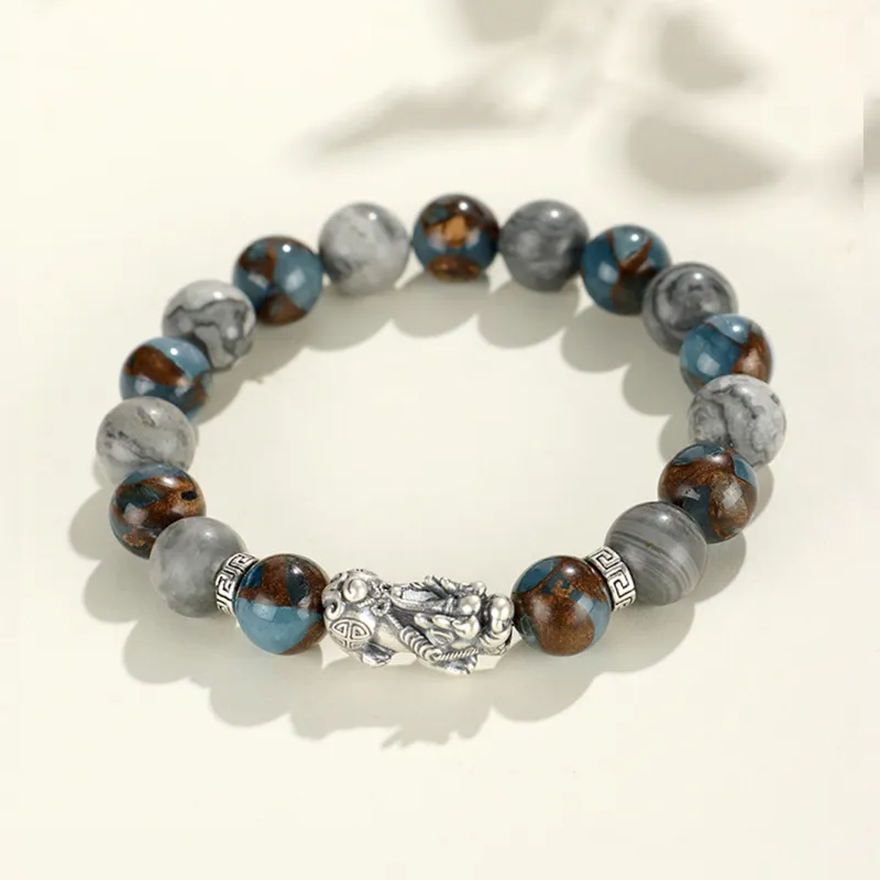Zeroline Map Stone Bracelets Unisex-1