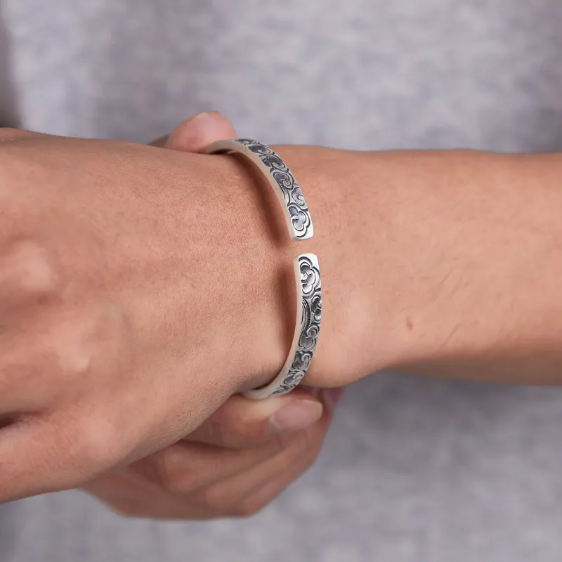 COLIMIDA S999 Fine Silver Sterling Silver Bracelets Unisex-3