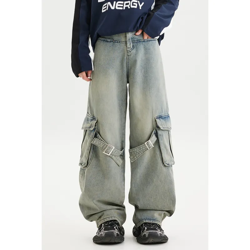 XINIYA TRAVEL Jeans Unisex Washed Color-4