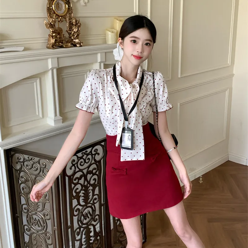 TIBINB Two Piece Skirt Sets Women's-4