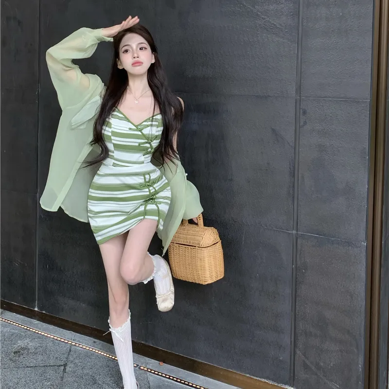 TIBINB Two Piece Skirt Sets Women's-4