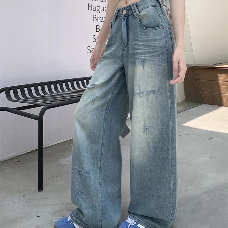 TIBINB Jeans Women's Blue-4