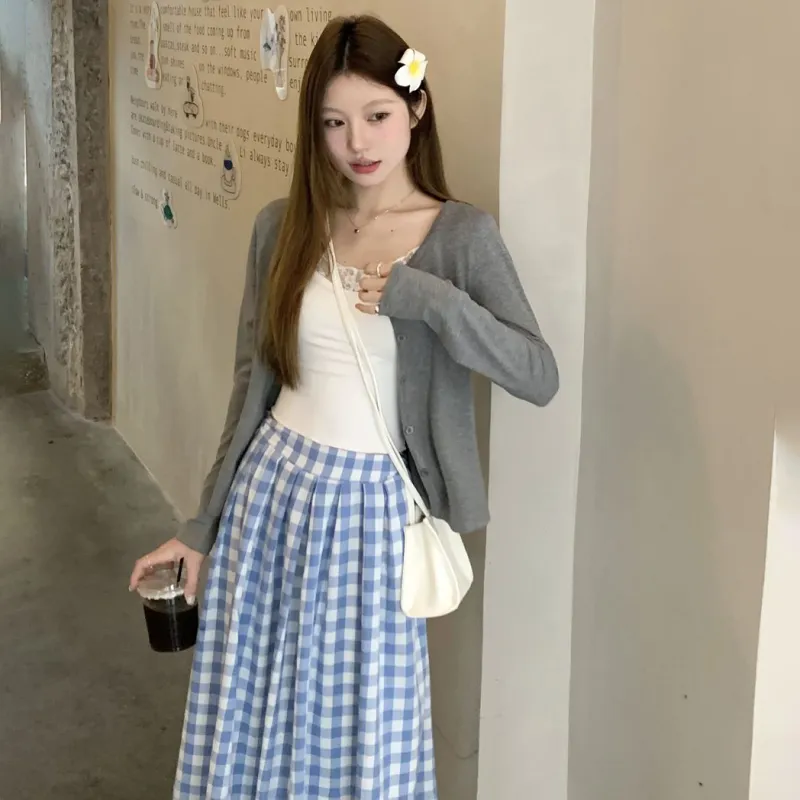 COVER TIME Casual Long Skirt Women's-6