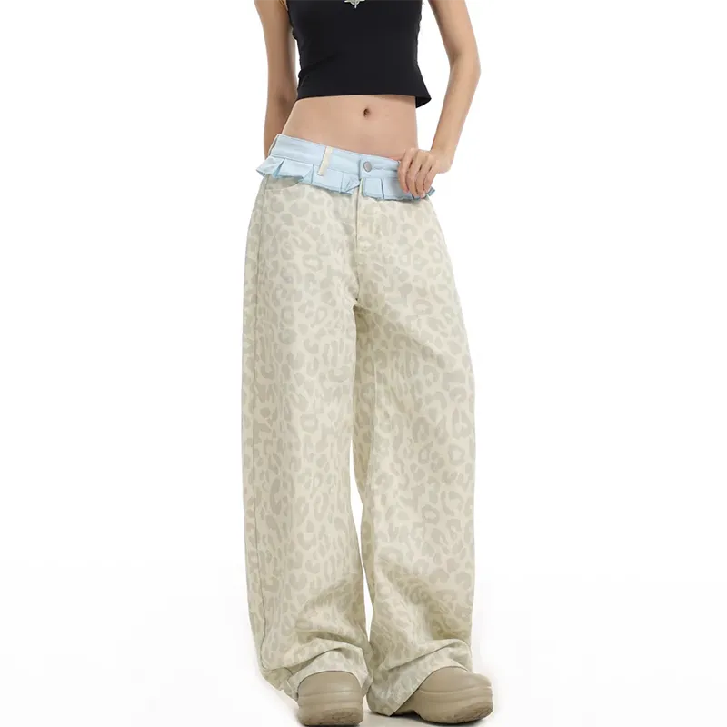 TIBINB Casual Pants Women's White-4