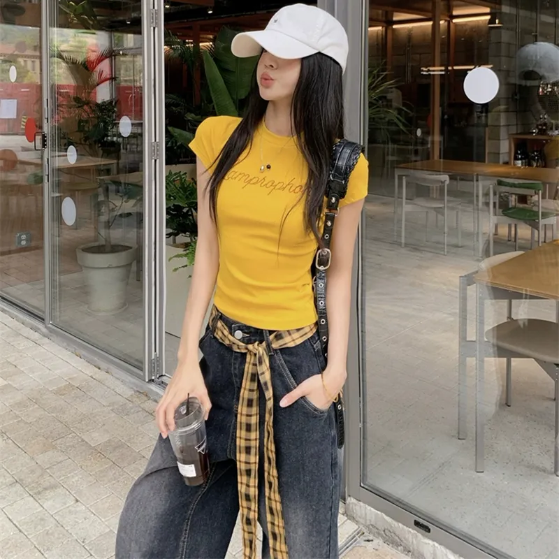 TIBINB Jeans Women's Black Gray Color-2