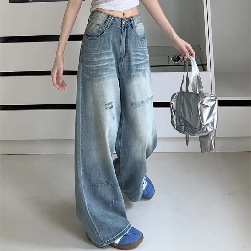 TIBINB Jeans Women's Blue-2