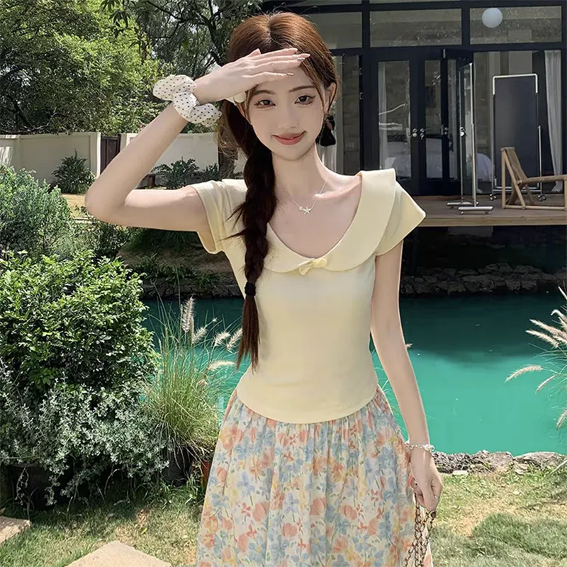 TIBINB Two Piece Skirt Sets Women's-3