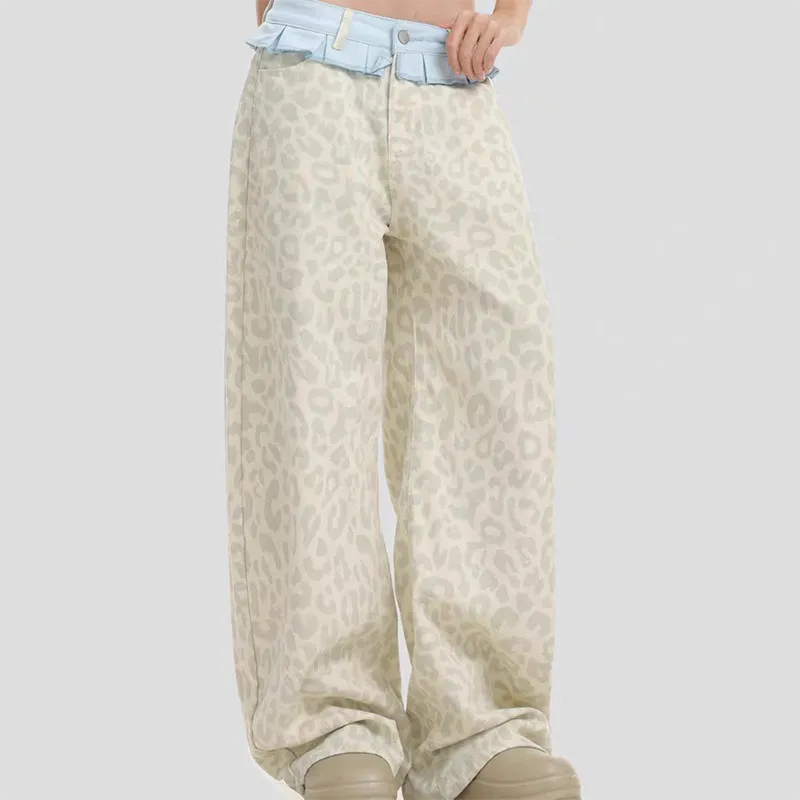 TIBINB Casual Pants Women's White-3