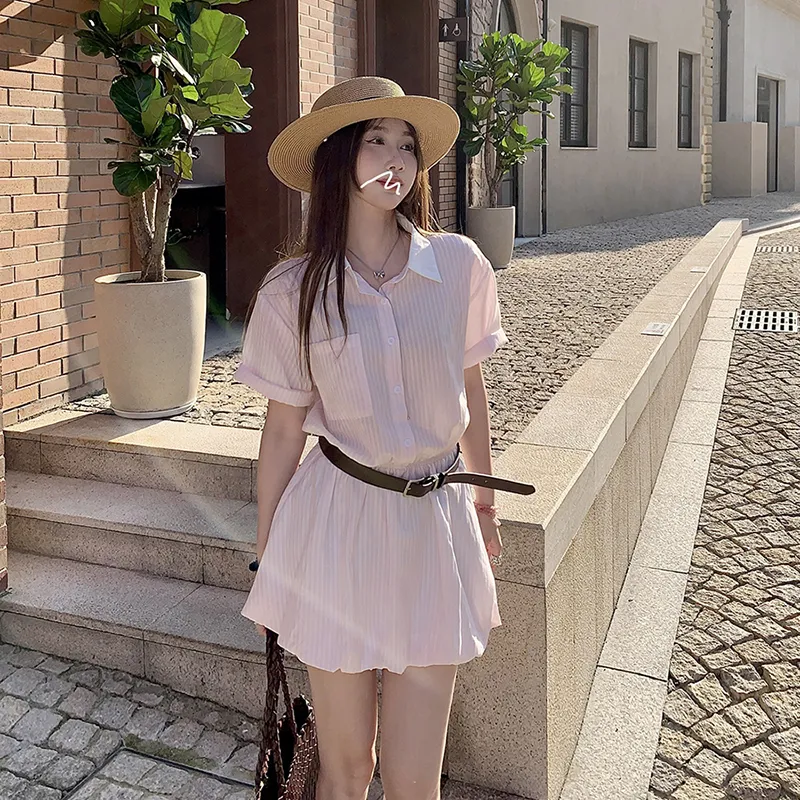 TIBINB Short Sleeved Dress Women's-4