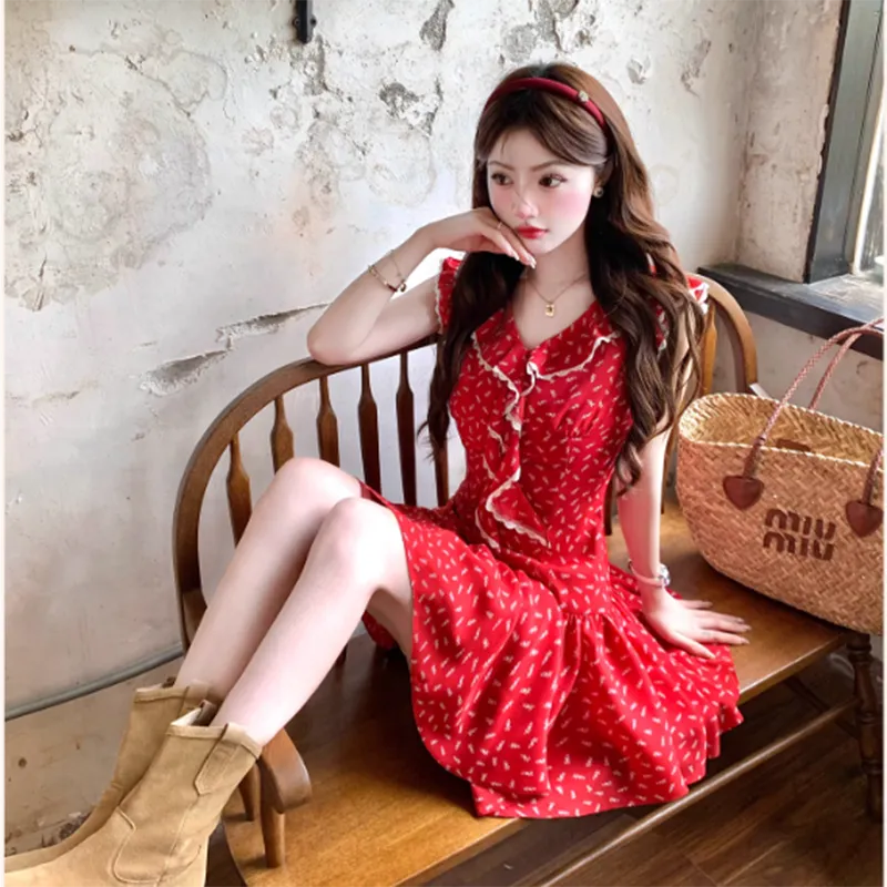 TIBINB Short Sleeved Dress Women's-2