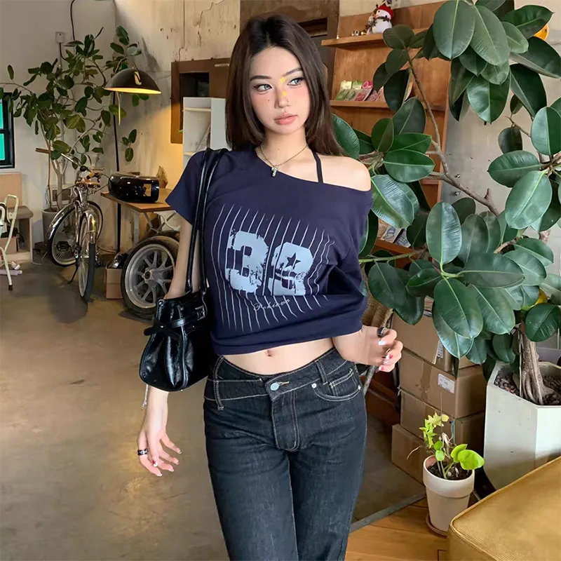 TIBINB Regular Short Sleeved T Shirts Women's-11