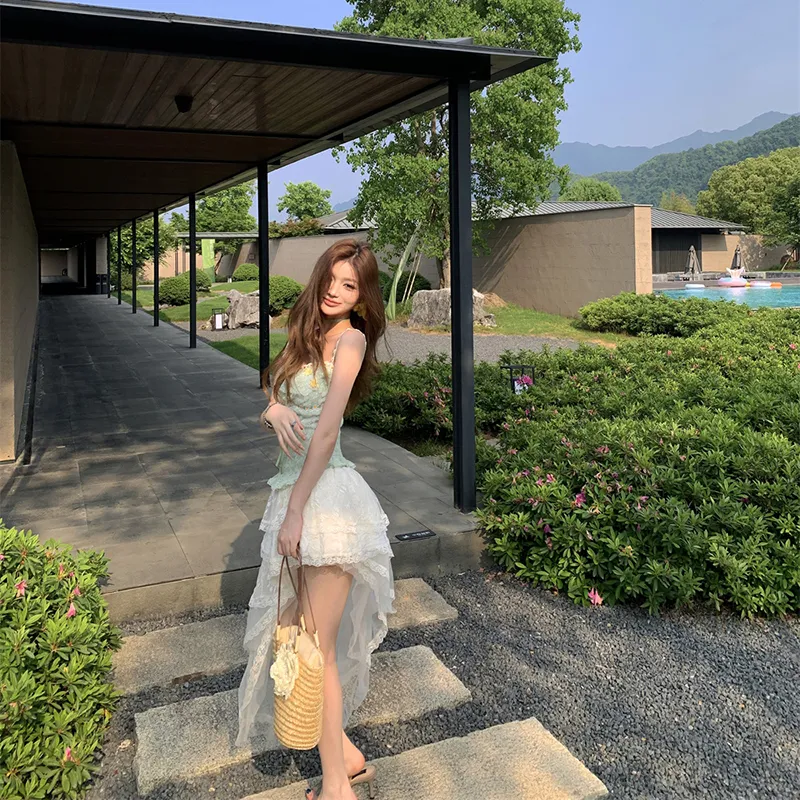 TIBINB Two Piece Skirt Sets Women's-6