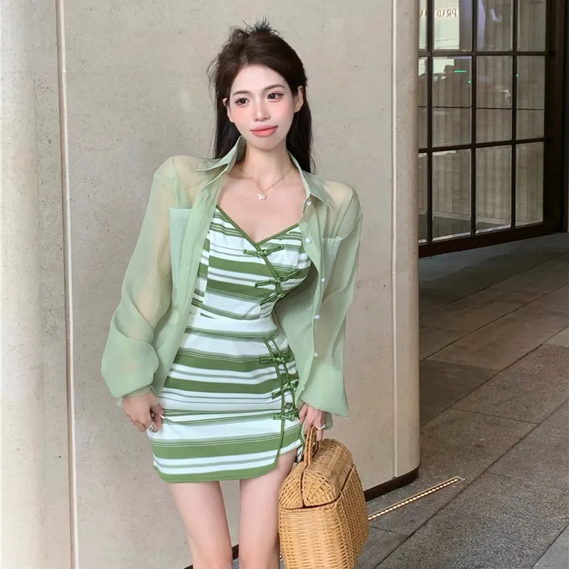 TIBINB Two Piece Skirt Sets Women's-2