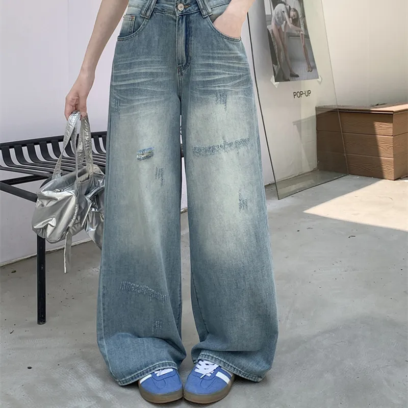 TIBINB Jeans Women's Blue-3