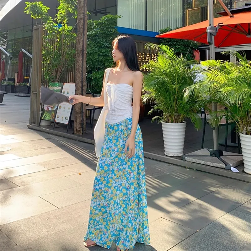 TIBINB Two Piece Skirt Sets Women's-5