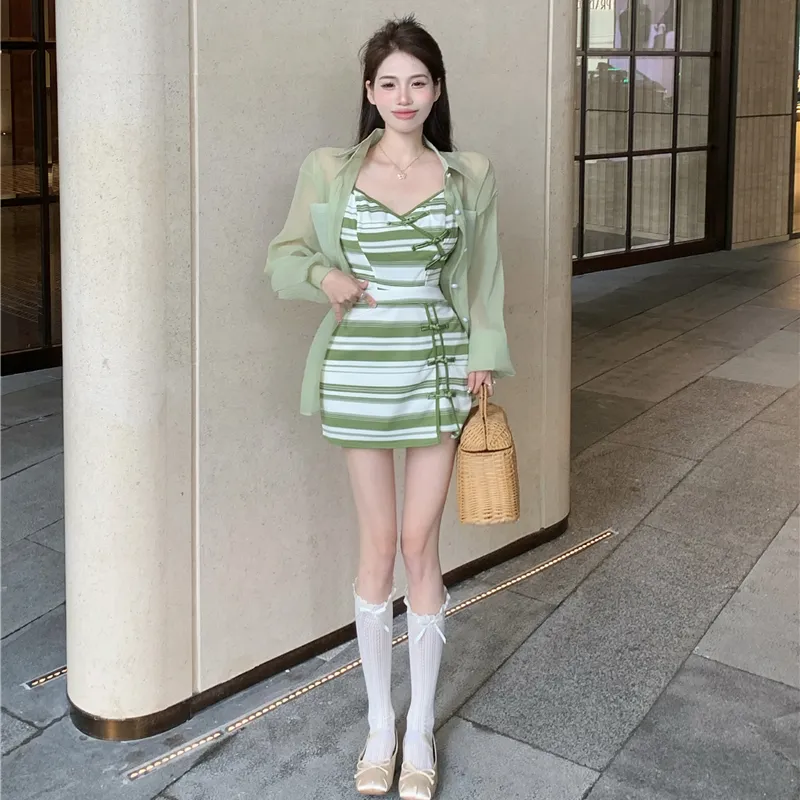 TIBINB Two Piece Skirt Sets Women's-7