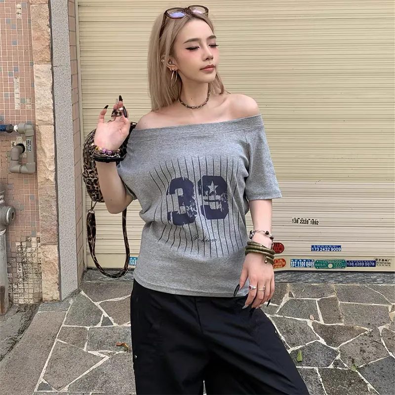 TIBINB Regular Short Sleeved T Shirts Women's-7