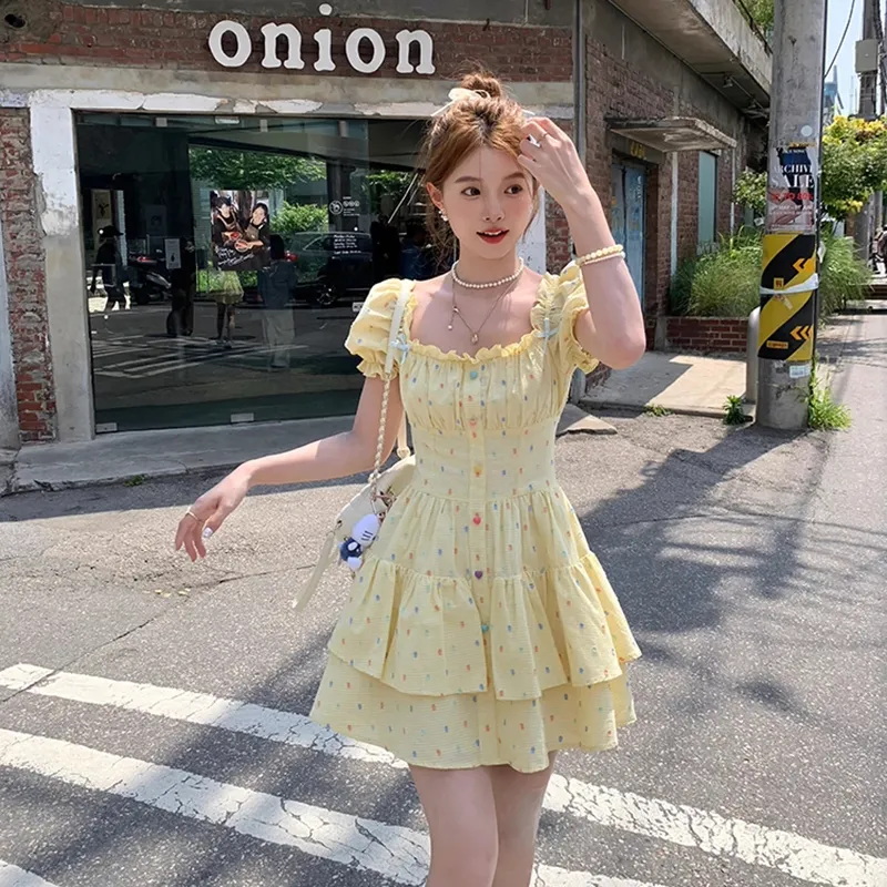 TIBINB Short Sleeved Dress Women's-5