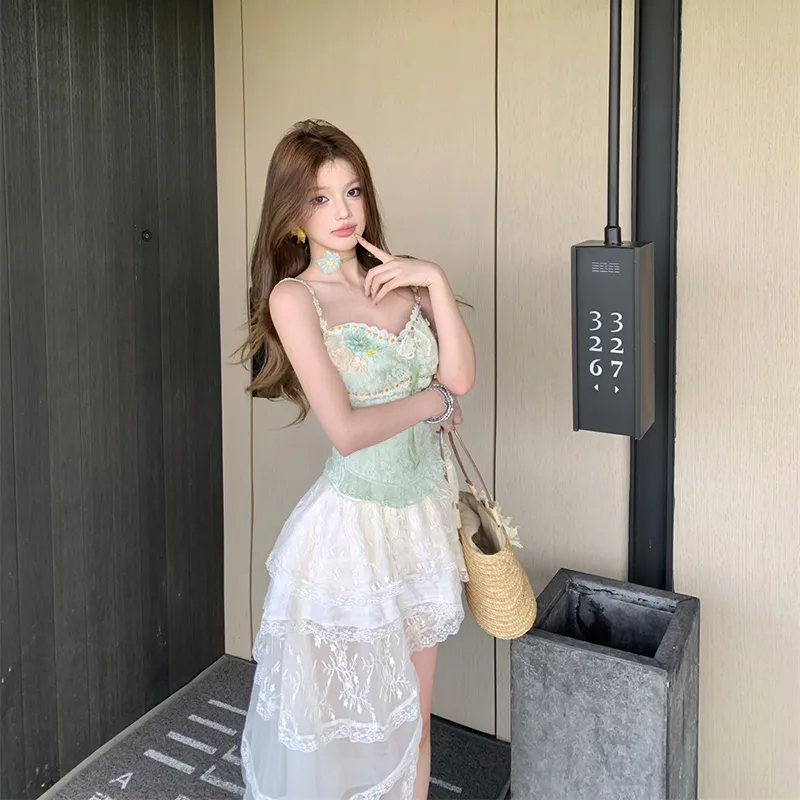 TIBINB Two Piece Skirt Sets Women's-3
