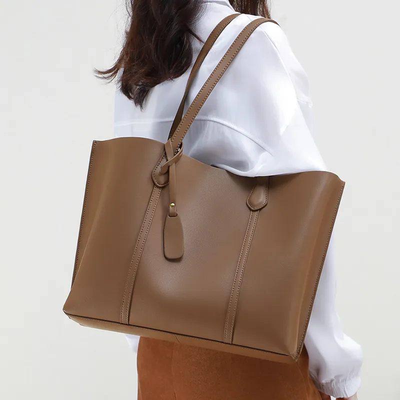 Kevin Cohen Cow Split Leather Handbag, Shoulder Bag Tubas Women's Smoke Gray-3