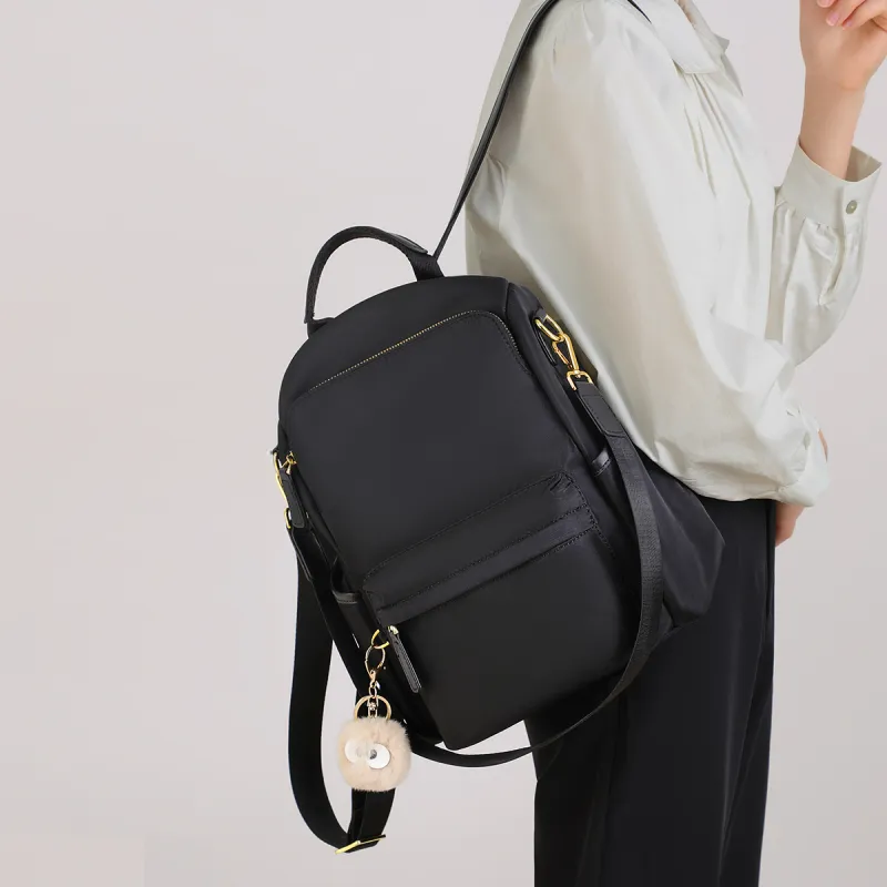 Kevin Cohen Fabric Backpack Regular Unisex Jet Black-6