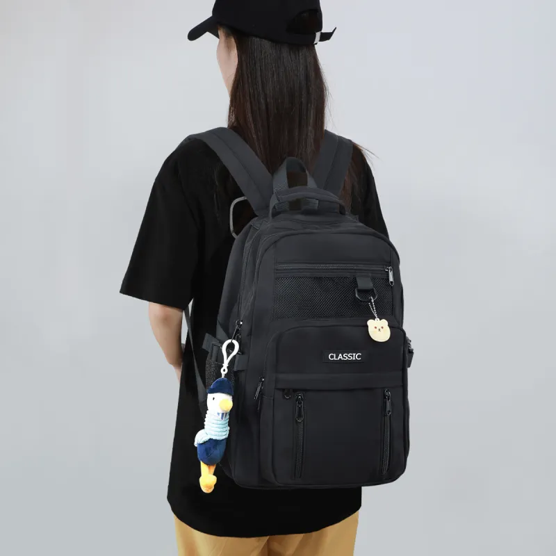 Kevin Cohen Fabric Backpack Regular Unisex Black/Ecru-4